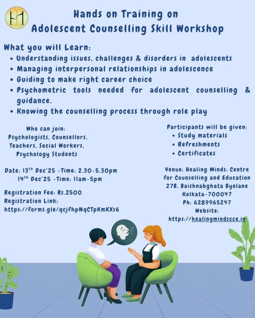 Adolescent Counselling Workshop | Healing Minds CCE
