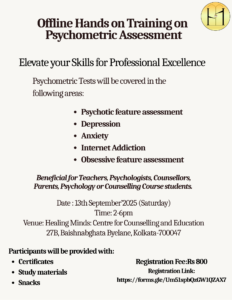 Psychometric Assessment Workshop was successfully hosted on Saturday, September 13, 2025.