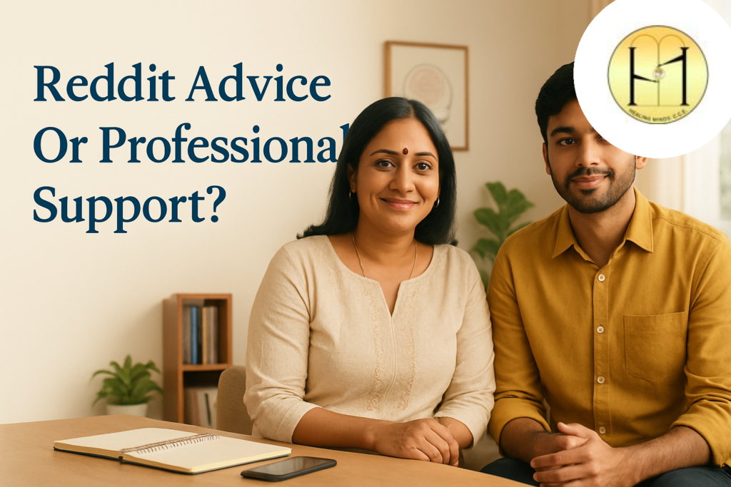 Indian Bengali counsellor discussing anxiety help reddit with a young man in Kolkata