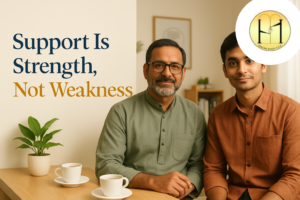 Mental health tips for men in Kolkata with a Bengali man speaking with a counsellor