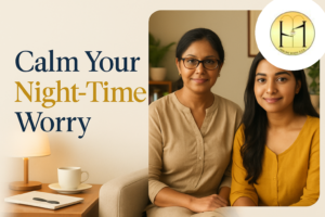 A Kolkata counsellor supporting a woman experiencing anxiety at night