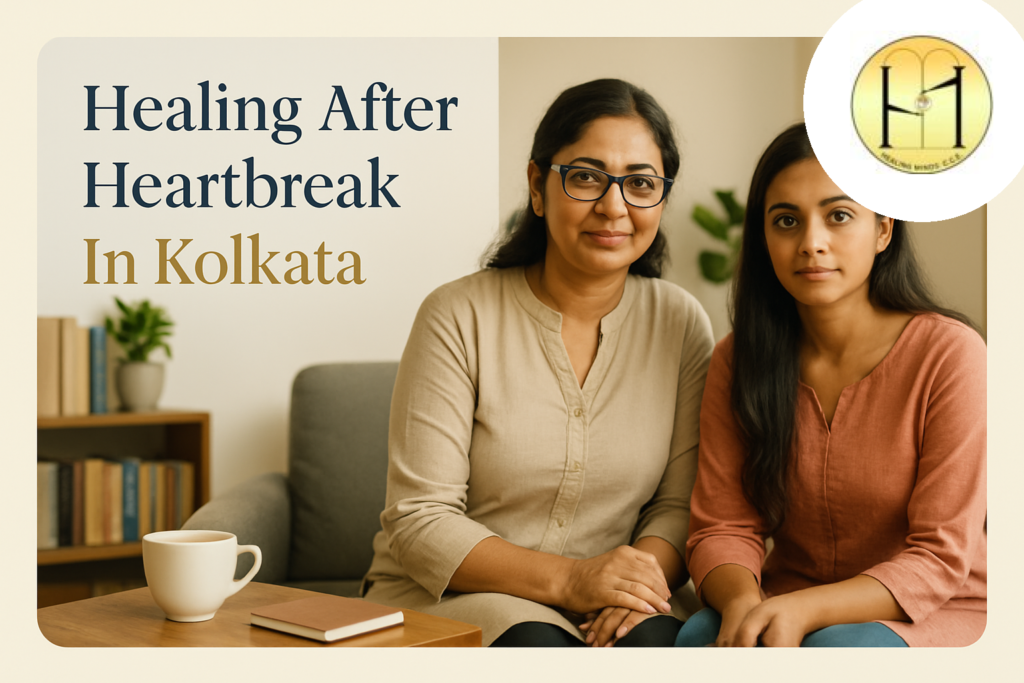 A Bengali woman speaking with a counsellor about how to cope with breakup emotions in Kolkata